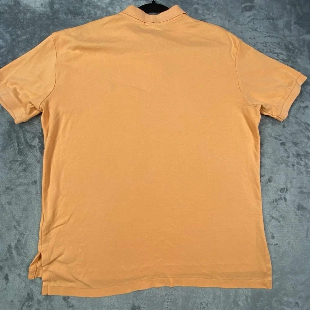 Vintage Polo Ralph Lauren‎ Shirt Men Orange Purple Classic Fit Golf All Cotton